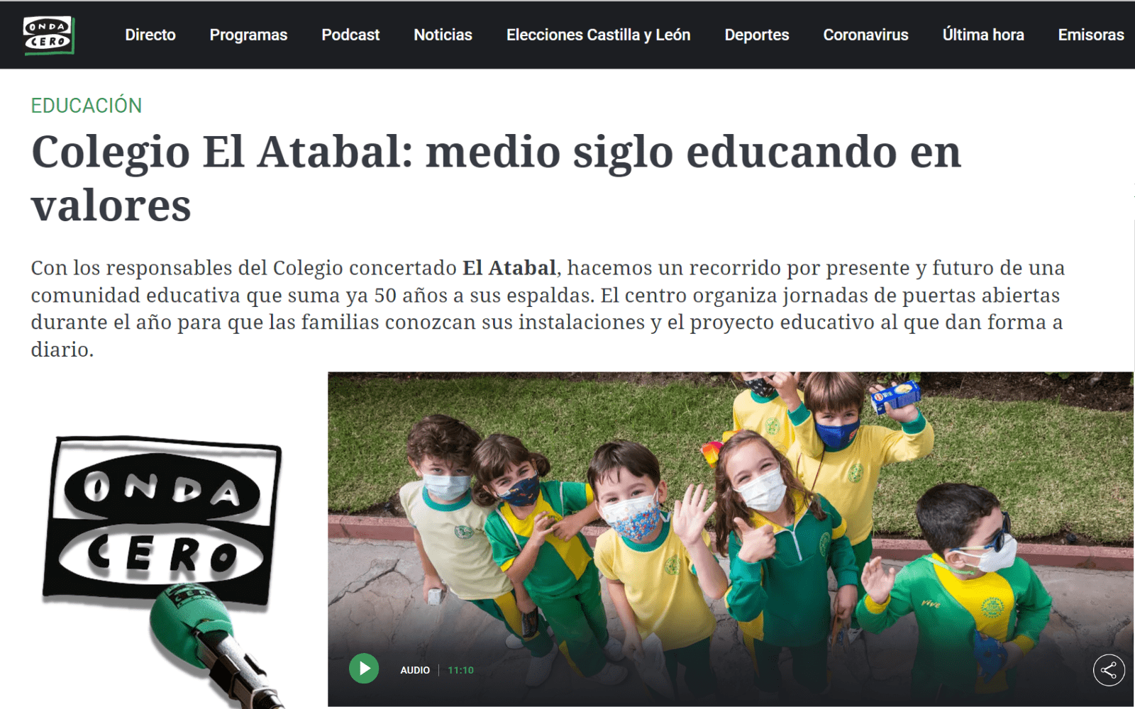 Entrevista Onda Cero
